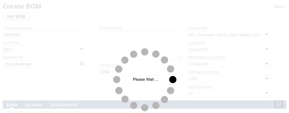 Infographics show the BOM record process waiting