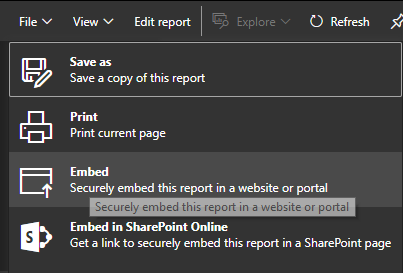 Infographics show that PowerBI Custom Portlets report