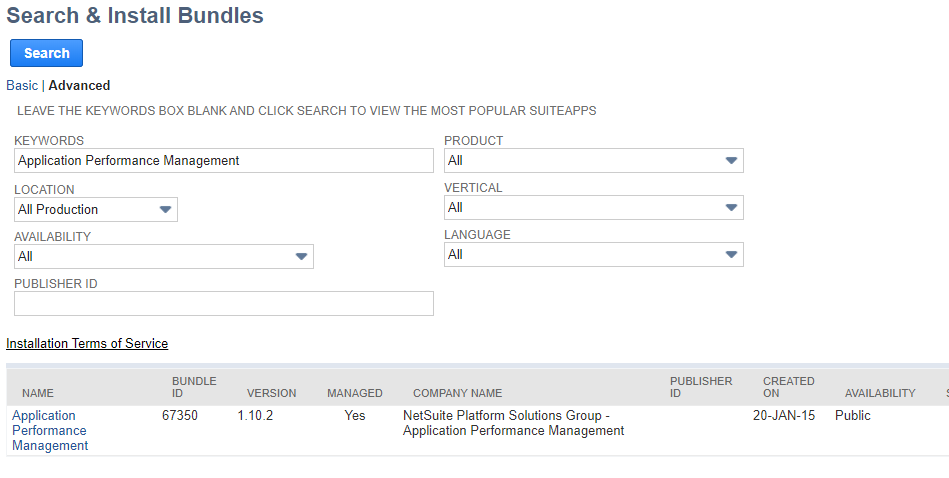 Infographics show the Search & Install Bundles