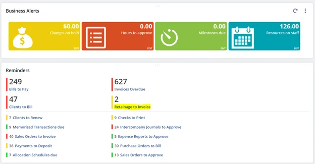 Infographics show the Handling Contract Retainage in NetSuite- Business Alerts