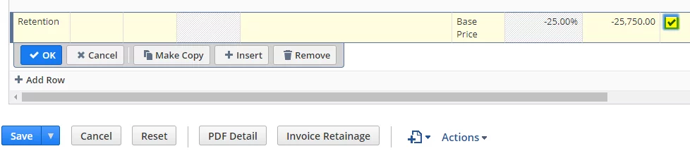 Retainage Invoiced 2