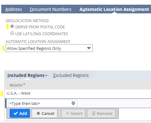 Infographics show the Automatic Location Assignment tab