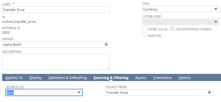 Infographics show the Transaction Lines Fields items - Quick Update Tool