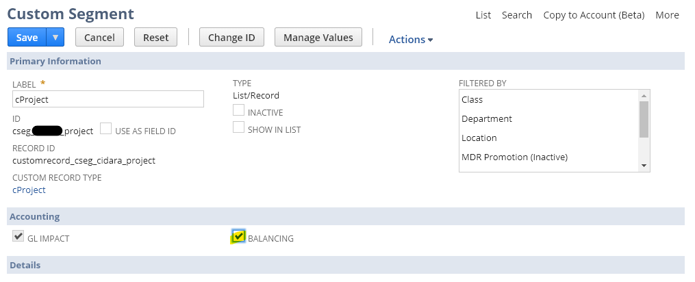 Infographics show the custom segment record