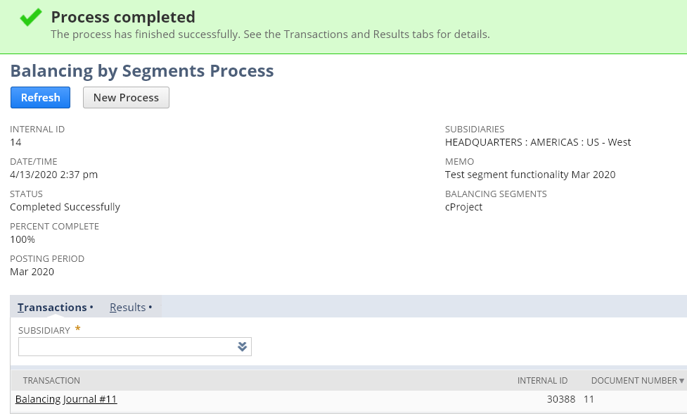 Infographics show the process completed