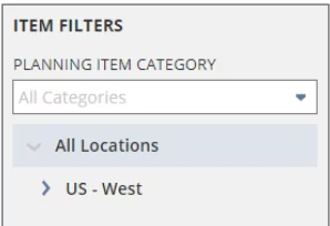 Infographics show the NetSuite MRP - Item Filter