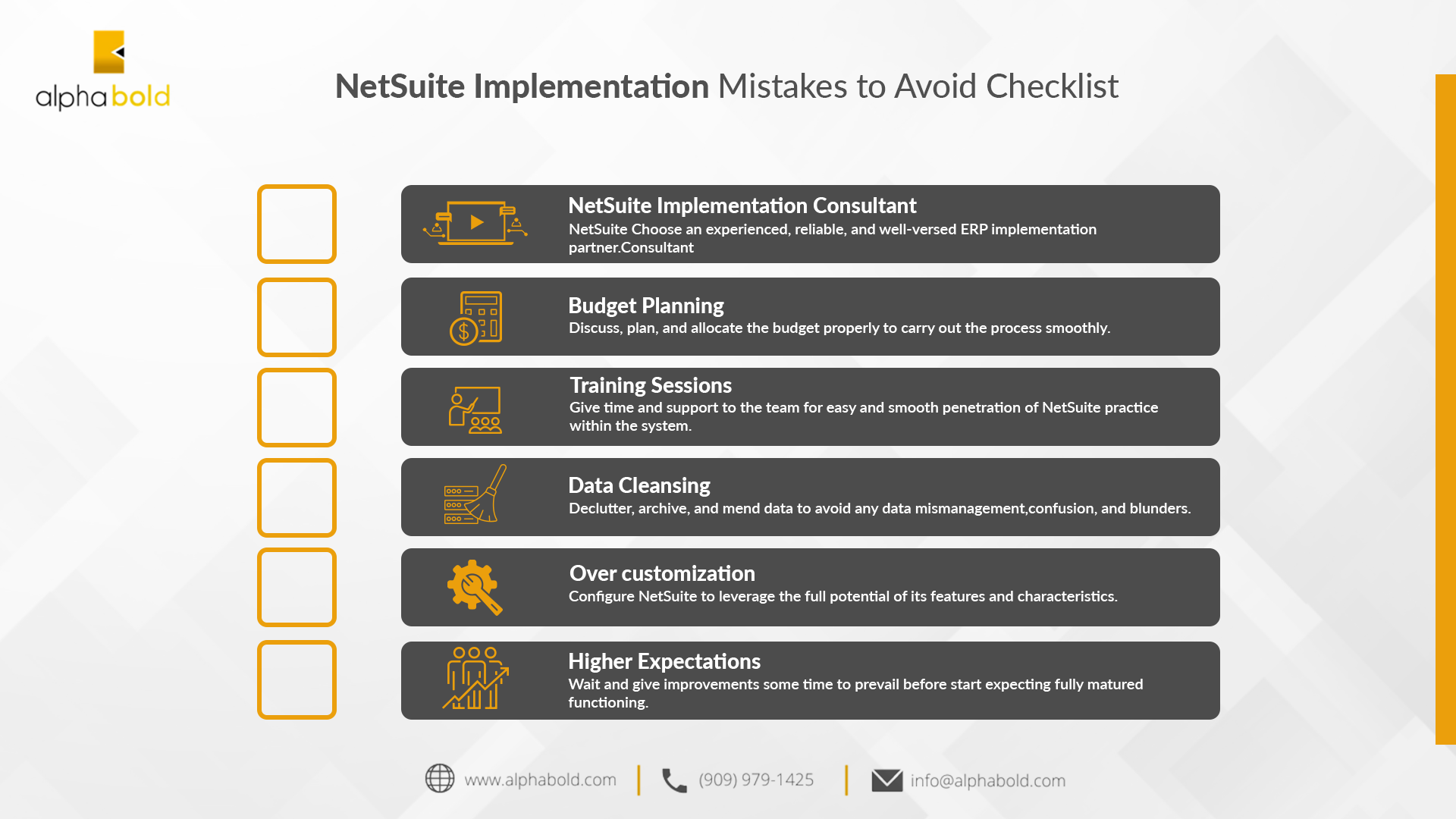 NetSuite implementation mistakes
