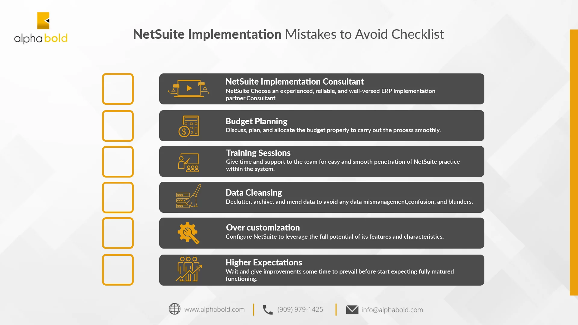 NetSuite implementation mistakes