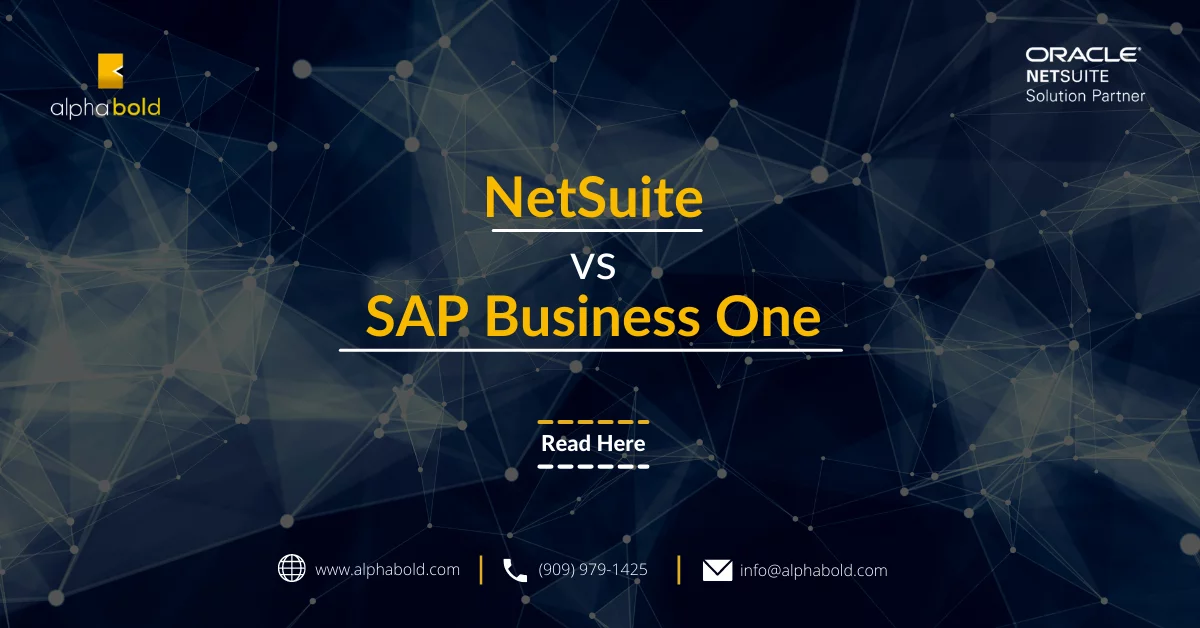 This image shows the NetSuite vs SAP Business One