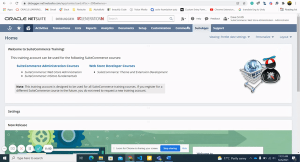 This image shows the PRIMARY WEBSITE URL - NetSuite SuiteCommerce 2021.2