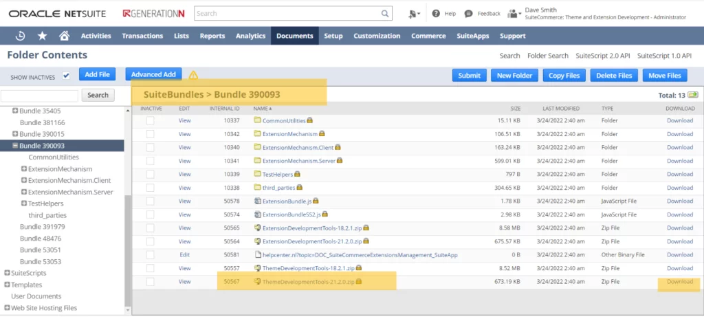 Infographics show the Setup SuiteCommerce Advanced NetSuite Theme Development Environment