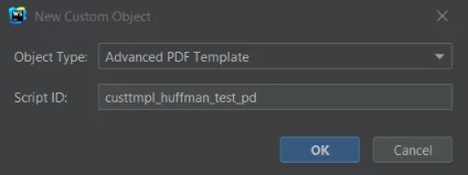 select Advanced PDF Template