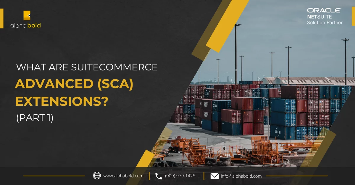 Infographics show that what are SuiteCommerce Advanced (SCA) Extensions? (Part 1)