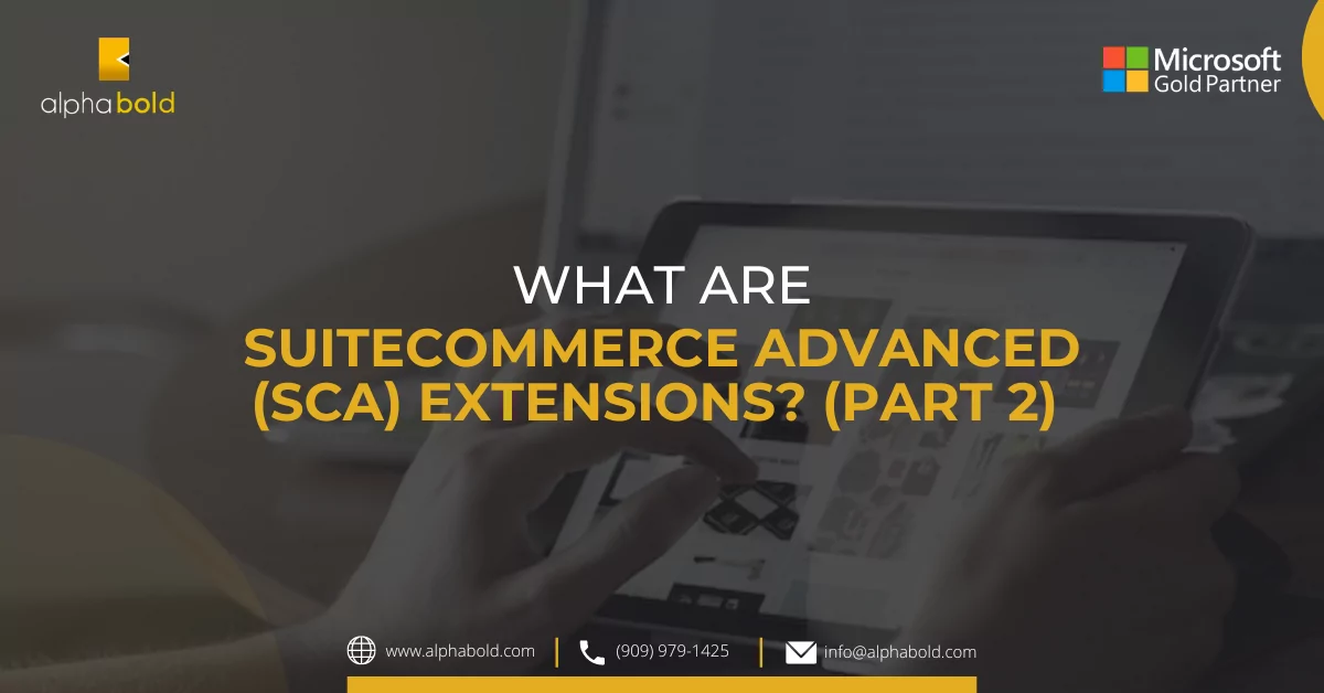 SuiteCommerce Advanced (SCA) Extensions?