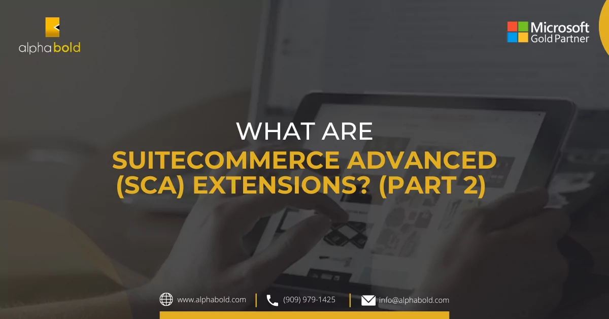 this image shows SuiteCommerce Advanced (SCA) Extensions?