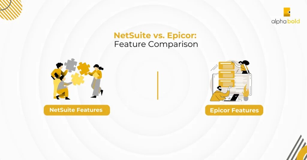 Infographics show that NetSuite Vs. Epicor Feature Comparison