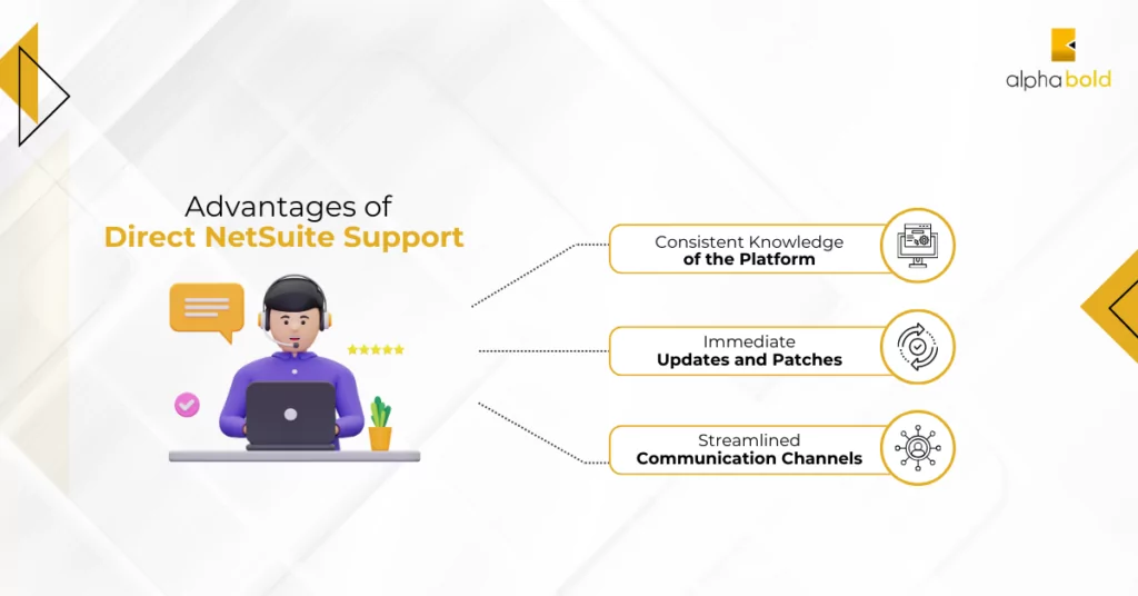 Infographics show that Advantages of Direct NetSuite Support