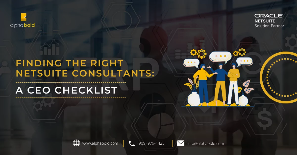 Finding the Right NetSuite Consultants A CEO's Checklist