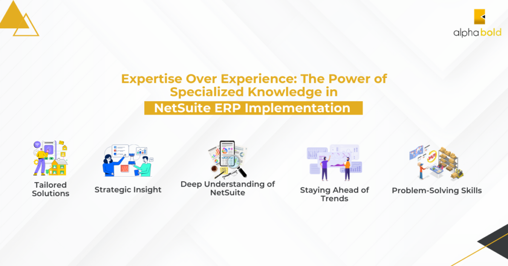 Infographics show that Specialized knowledge in NetSuite ERP implementation Infographic