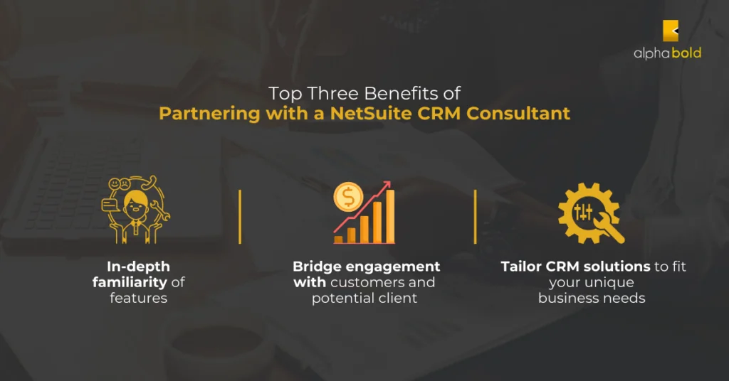 An image detailing the top 3 benefits of partnering up with a NetSuite consultant
