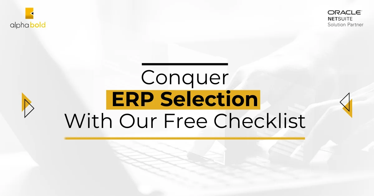 this image shows the ERP Selection Checklist