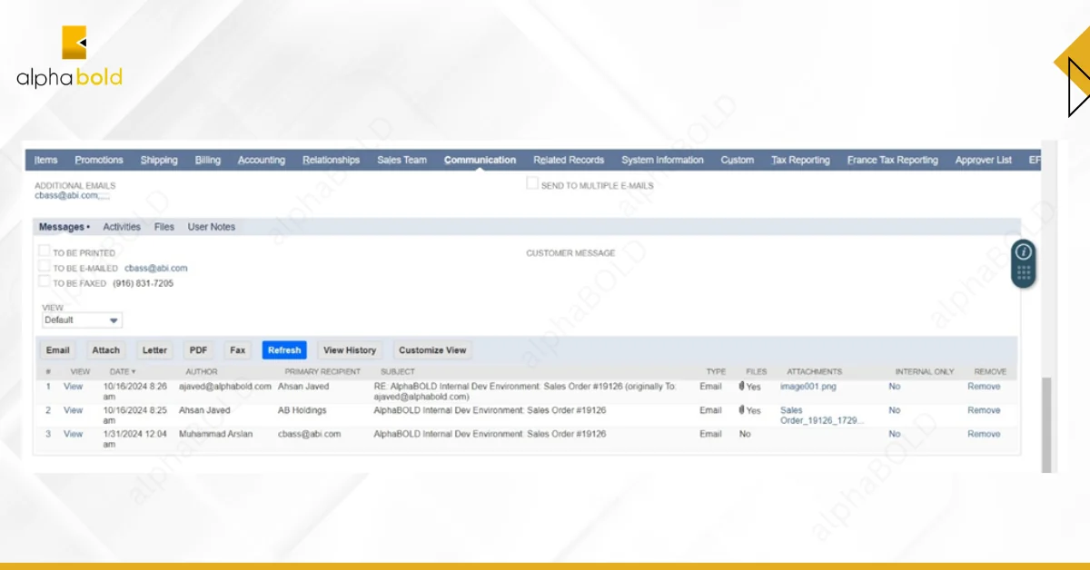 NetSuite Communication with Business Partners