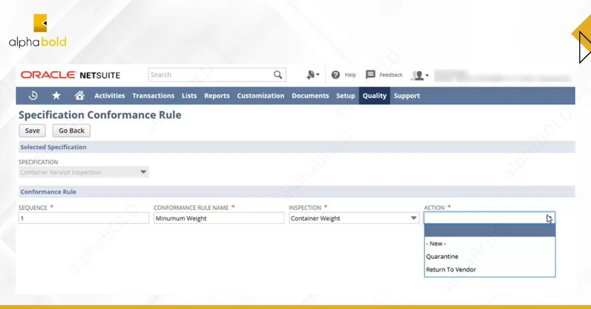 NetSuite Quality Management